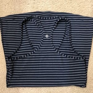 Lululemon Navy/Gray stripe Racerback Tank Top